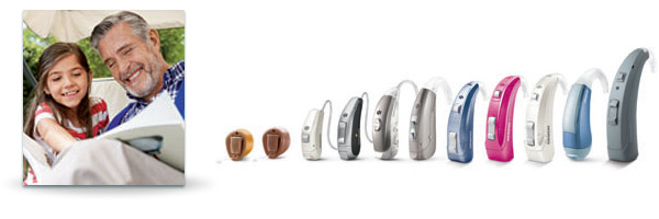 hearing aids in variety of sizes